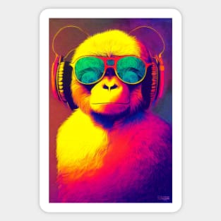 Colorful monkey Sticker